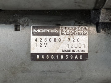 2011-2019 Dodge Journey Car Starter Motor Solenoid OEM P/N:04801839AC 428000-7201 Fits OEM Used Auto Parts