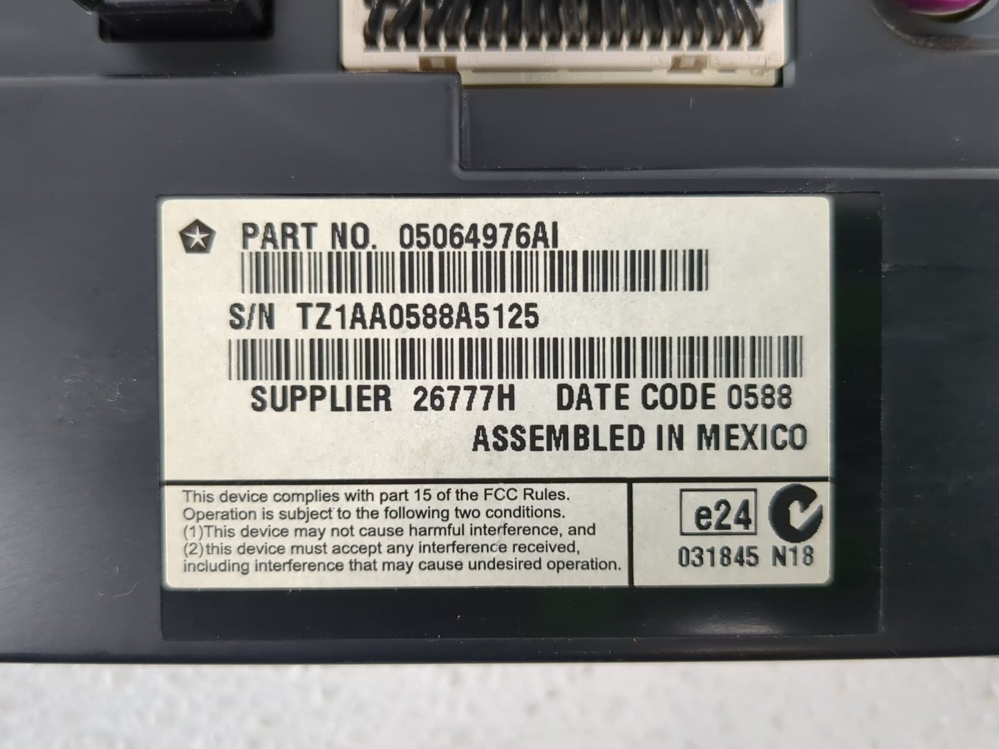 2018 Dodge Journey Information Display Screen - Oemusedautoparts1.com