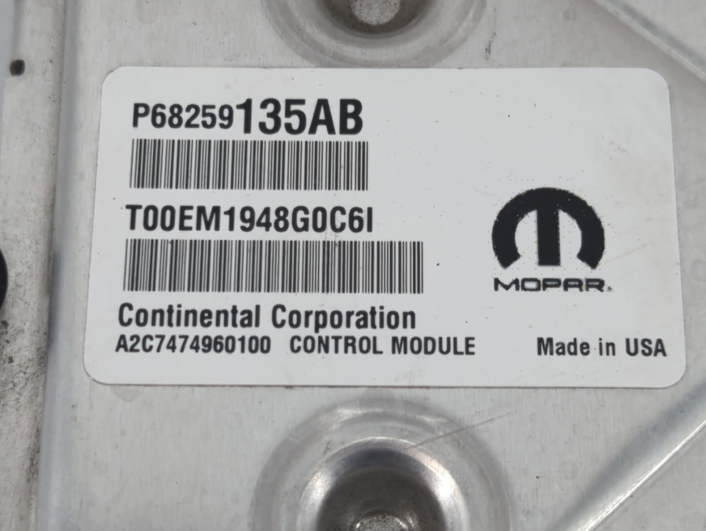 2016-2019 Dodge Journey PCM Engine Control Computer ECU ECM PCU OEM P/N:P68259135AB Fits Fits 2016 2017 2018 2019 OEM Used A