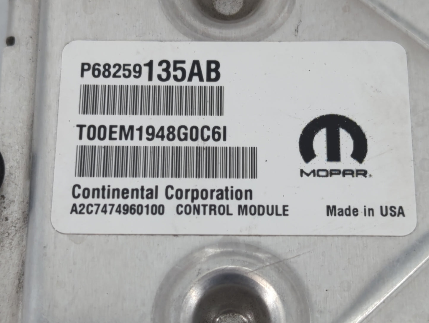 2016-2019 Dodge Journey PCM Engine Control Computer ECU ECM PCU OEM P/N:P68259135AB Fits Fits 2016 2017 2018 2019 OEM Used A