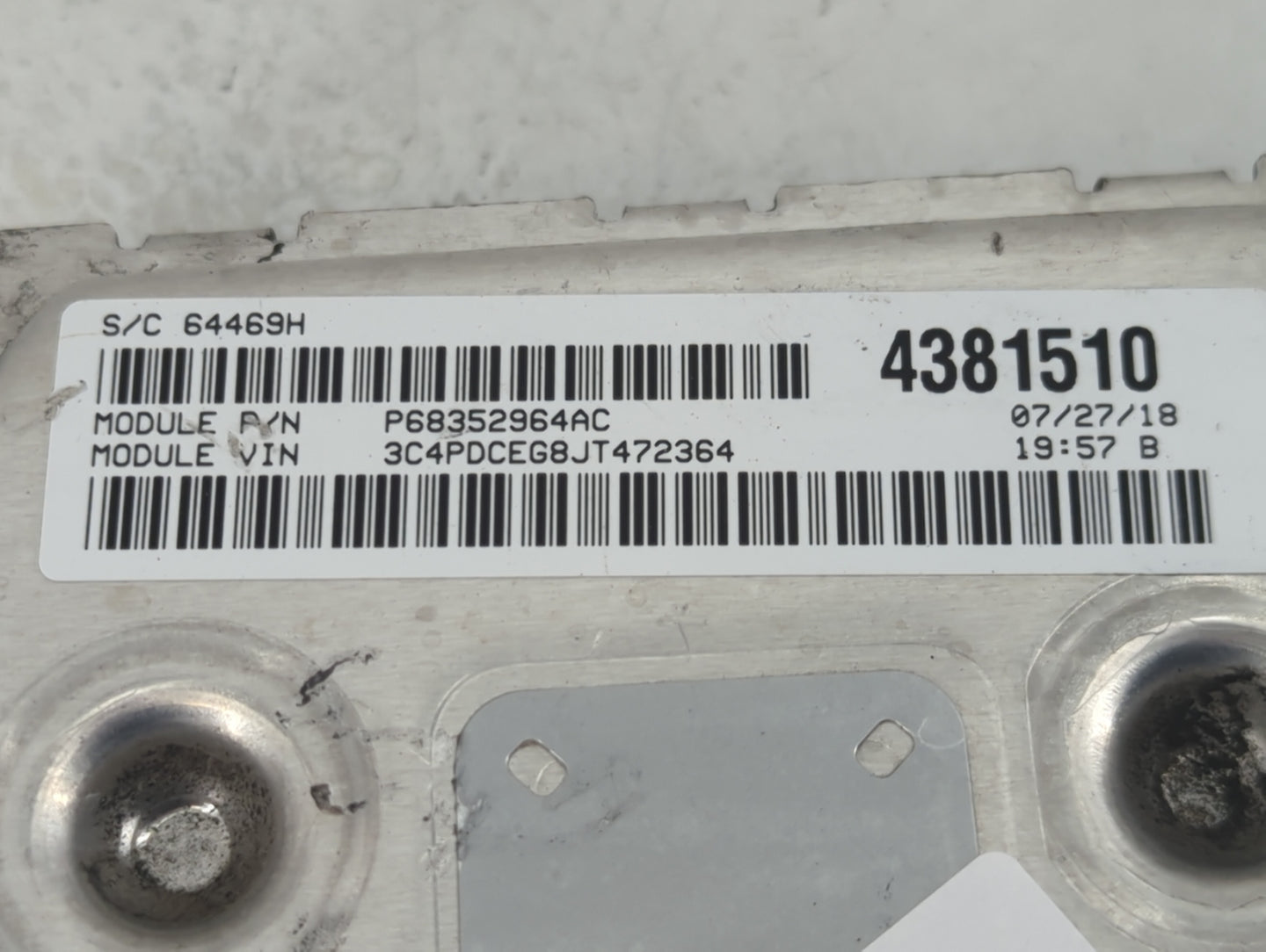 2016-2019 Dodge Journey PCM Engine Control Computer ECU ECM PCU OEM P/N:P68259135AB Fits Fits 2016 2017 2018 2019 OEM Used A