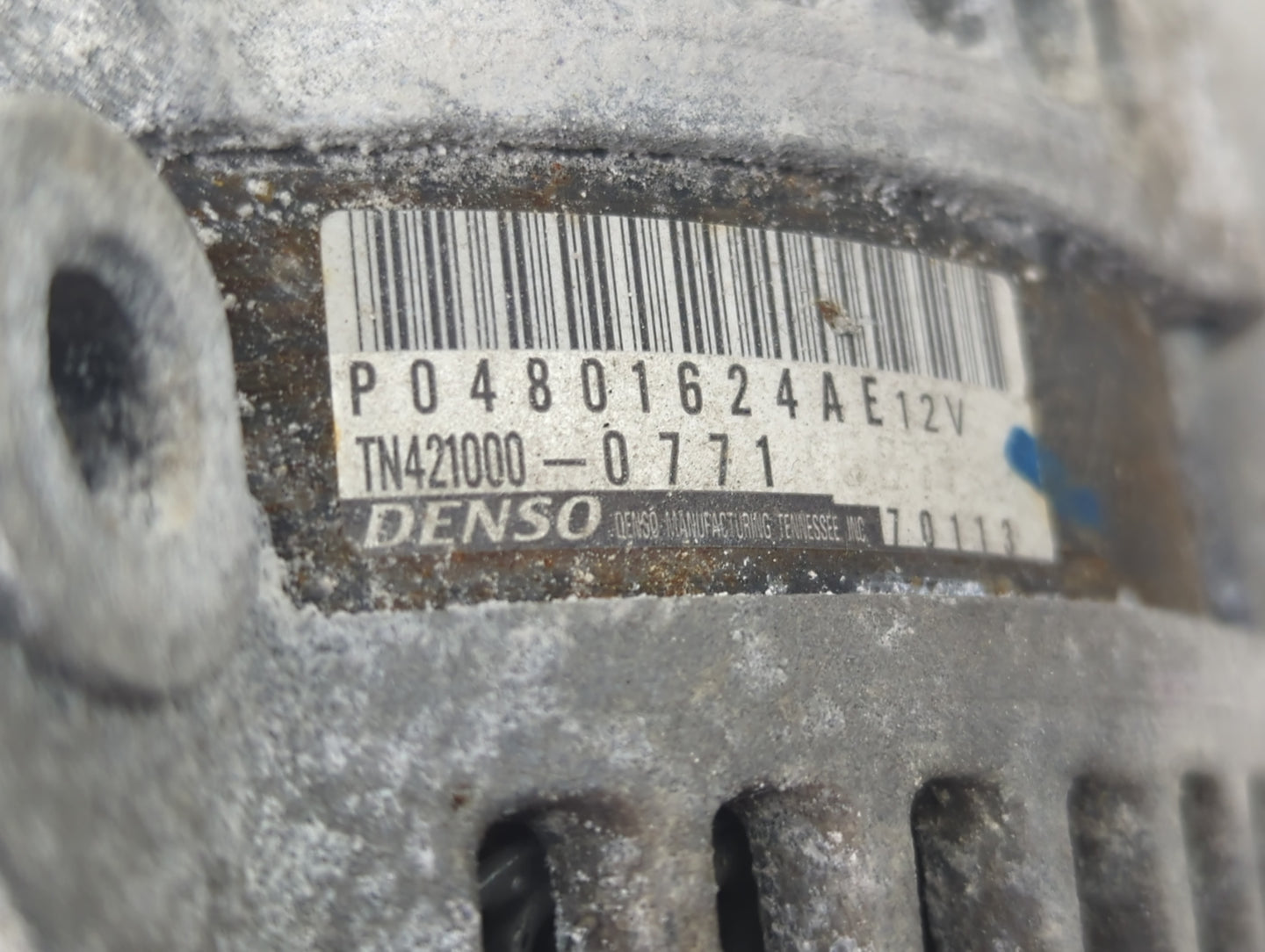 2011-2019 Dodge Journey Alternator Replacement Generator Charging Assembly Engine OEM P/N:04801624AE Fits OEM Used Auto Part