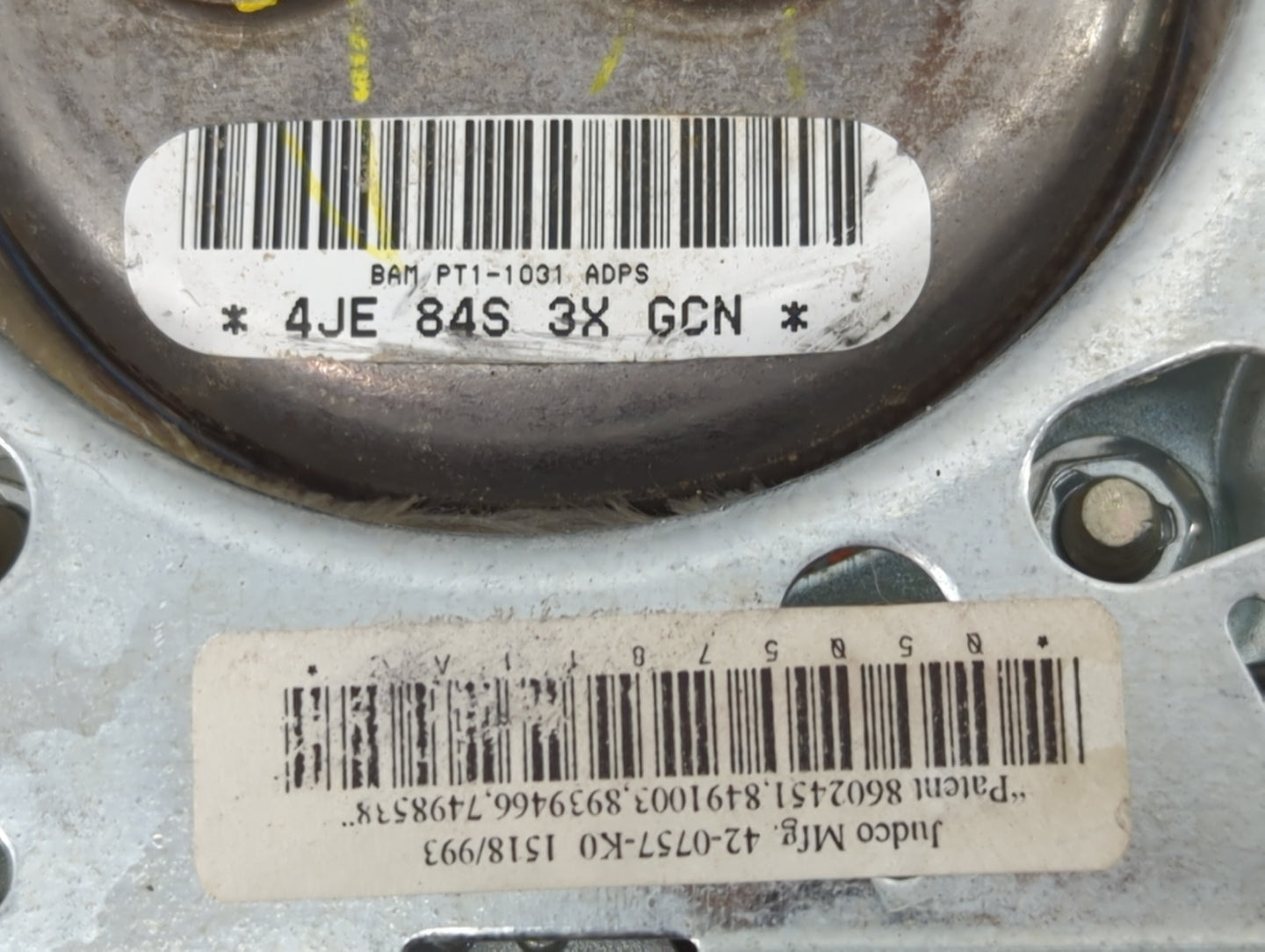 2020 Dodge Journey Air Bag Driver Left Steering Wheel Mounted Fits OEM Used Auto Parts - Oemusedautoparts1.com