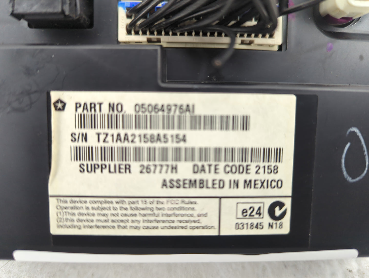 2018 Dodge Journey Information Display Screen - Oemusedautoparts1.com