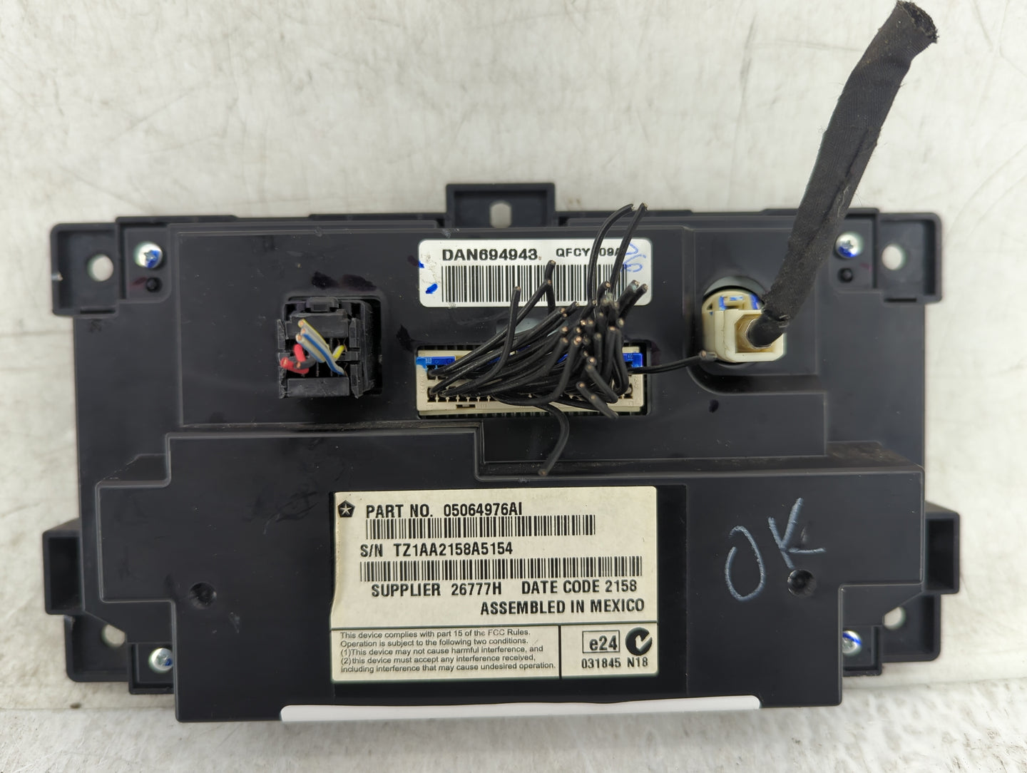 2018 Dodge Journey Information Display Screen - Oemusedautoparts1.com