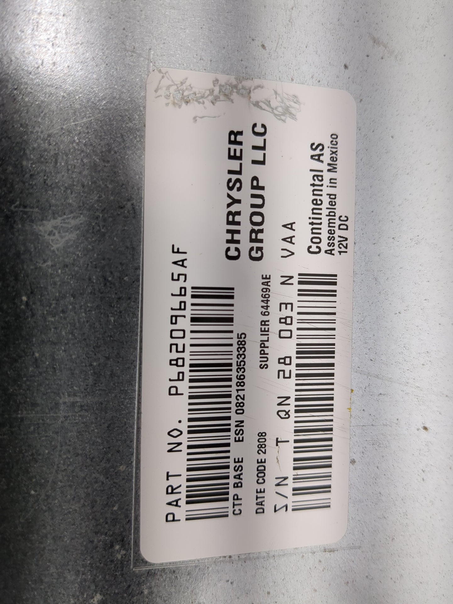2018-2020 Dodge Journey Radio AM FM Cd Player Receiver Replacement P/N:P68209665AF Fits Fits 2018 2019 2020 OEM Used Auto Pa