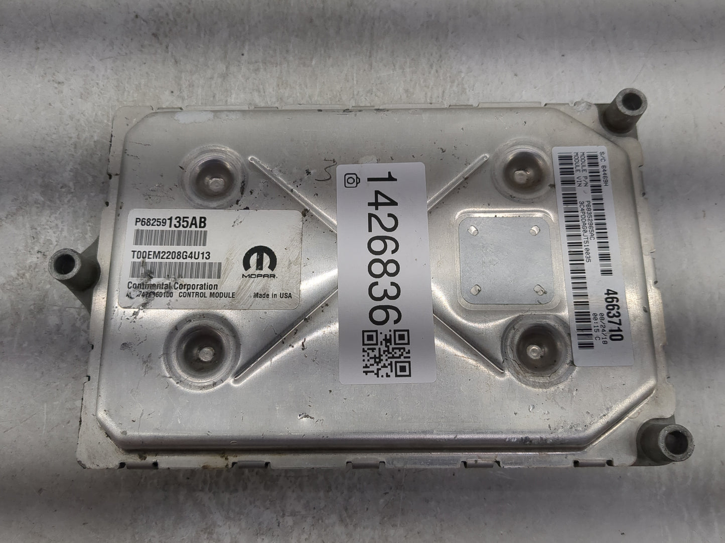 2016-2019 Dodge Journey PCM Engine Control Computer ECU ECM PCU OEM P/N:P68259135AB T00EM2208G4U13 Fits Fits 2016 2017 2018 