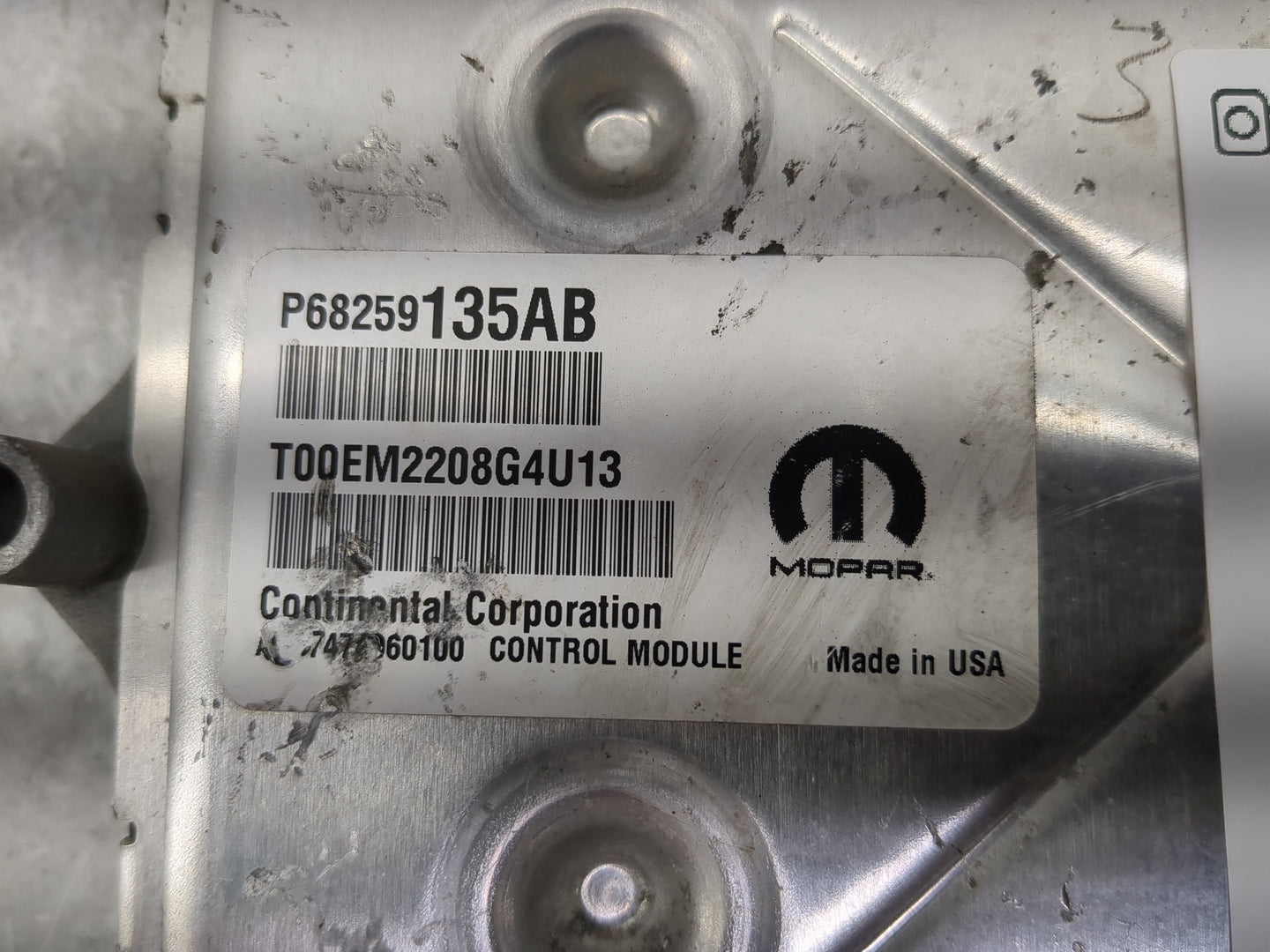 2016-2019 Dodge Journey PCM Engine Control Computer ECU ECM PCU OEM P/N:P68259135AB T00EM2208G4U13 Fits Fits 2016 2017 2018 