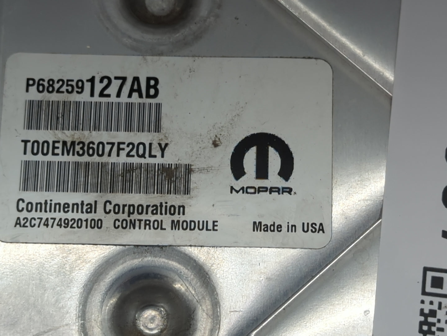 2016-2020 Dodge Journey PCM Engine Control Computer ECU ECM PCU OEM P/N:P68259127AB T00EM3607F2QLY Fits OEM Used Auto Parts 