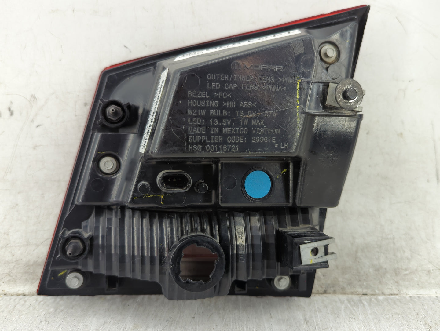 2018 Dodge Journey Tail Light Assembly Driver Left OEM P/N:29961E 00116721 Fits OEM Used Auto Parts - Oemusedautoparts1.com
