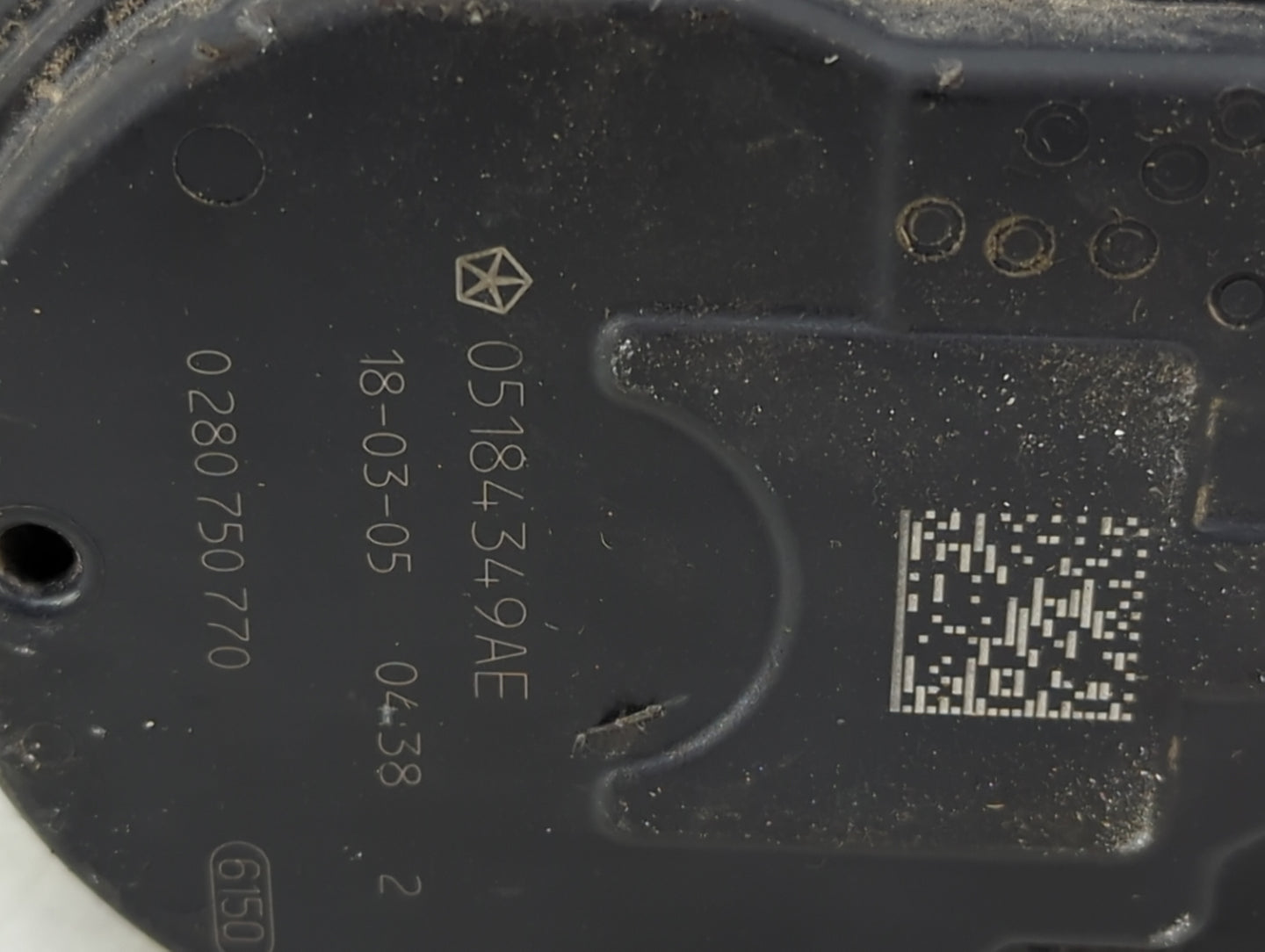 2011-2019 Dodge Journey Throttle Body P/N:0 280 750 770 05184349AE Fits OEM Used Auto Parts - Oemusedautoparts1.com