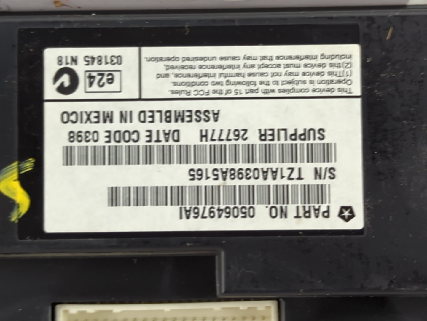 2018 Dodge Journey Information Display Screen Black - Oemusedautoparts1.com