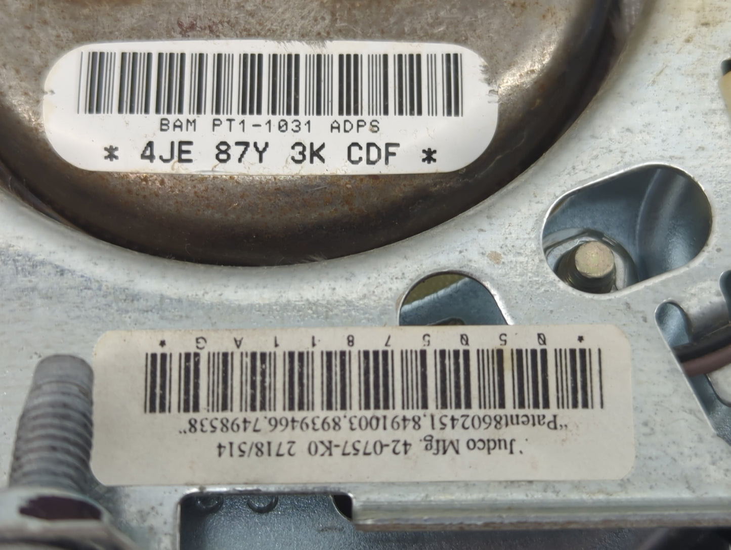 2018 Dodge Journey Air Bag Driver Left Steering Wheel Mounted P/N:PT1-1031 42-0757-K0 Fits OEM Used Auto Parts - Oemusedauto