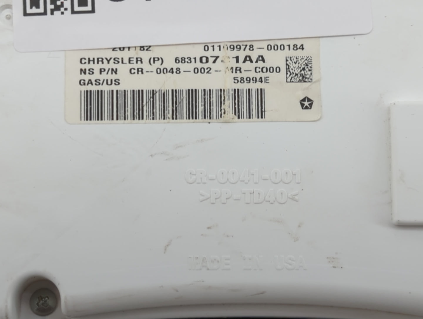 2018 Dodge Journey Instrument Cluster Speedometer Gauges P/N:68310781AA Fits OEM Used Auto Parts - Oemusedautoparts1.com