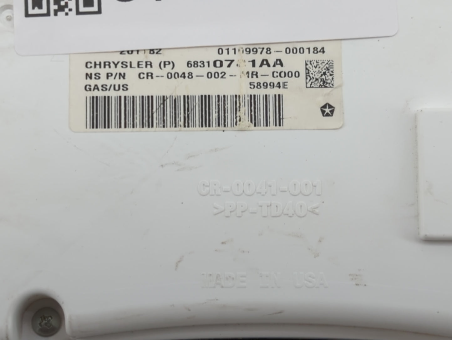 2018 Dodge Journey Instrument Cluster Speedometer Gauges P/N:68310781AA Fits OEM Used Auto Parts - Oemusedautoparts1.com
