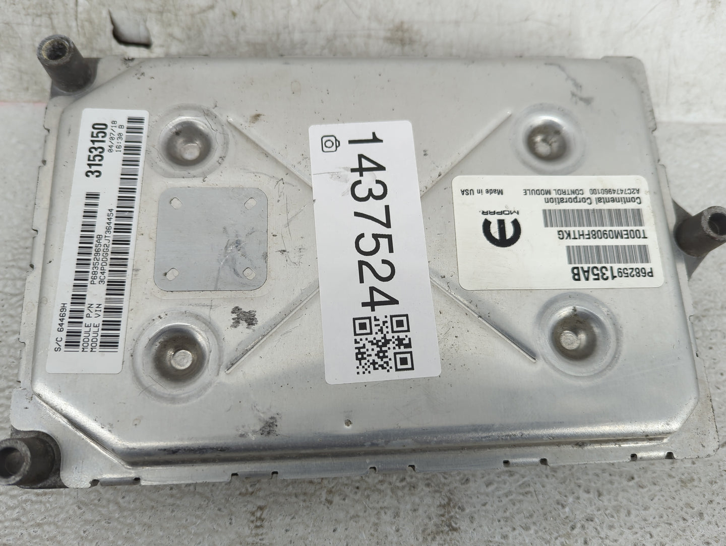 2016-2019 Dodge Journey PCM Engine Control Computer ECU ECM PCU OEM P/N:P68352965AB T00EM0908FHTKG Fits Fits 2016 2017 2018 