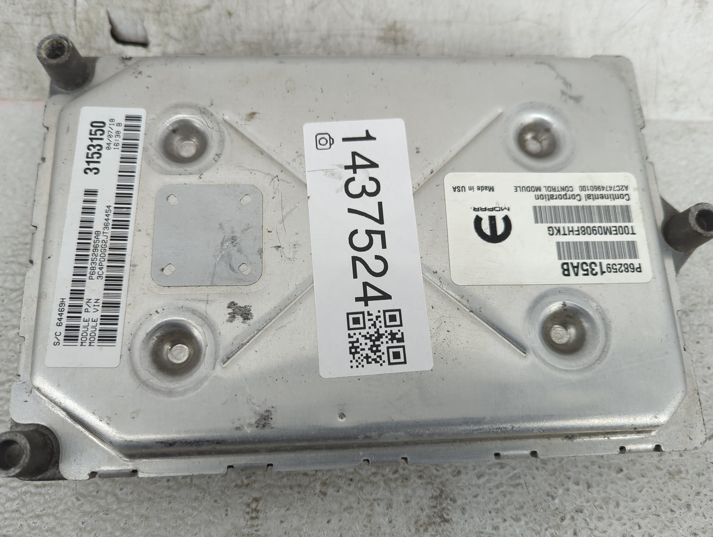 2016-2019 Dodge Journey PCM Engine Control Computer ECU ECM PCU OEM P/N:P68352965AB T00EM0908FHTKG Fits Fits 2016 2017 2018 