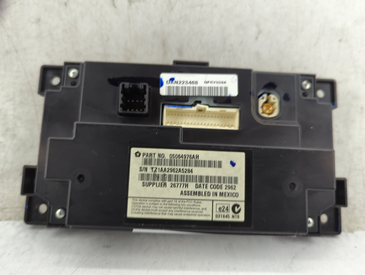2018 Dodge Journey Information Radio Display Screen 1439352 - Oemusedautoparts1.com