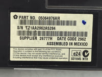 2018 Dodge Journey Information Display Screen - Oemusedautoparts1.com