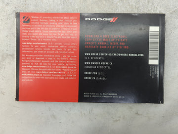 2018 Dodge Journey Owners Manual Book Guide P/N:18JC-926-AA 18JC-QRG-AA OEM Used Auto Parts