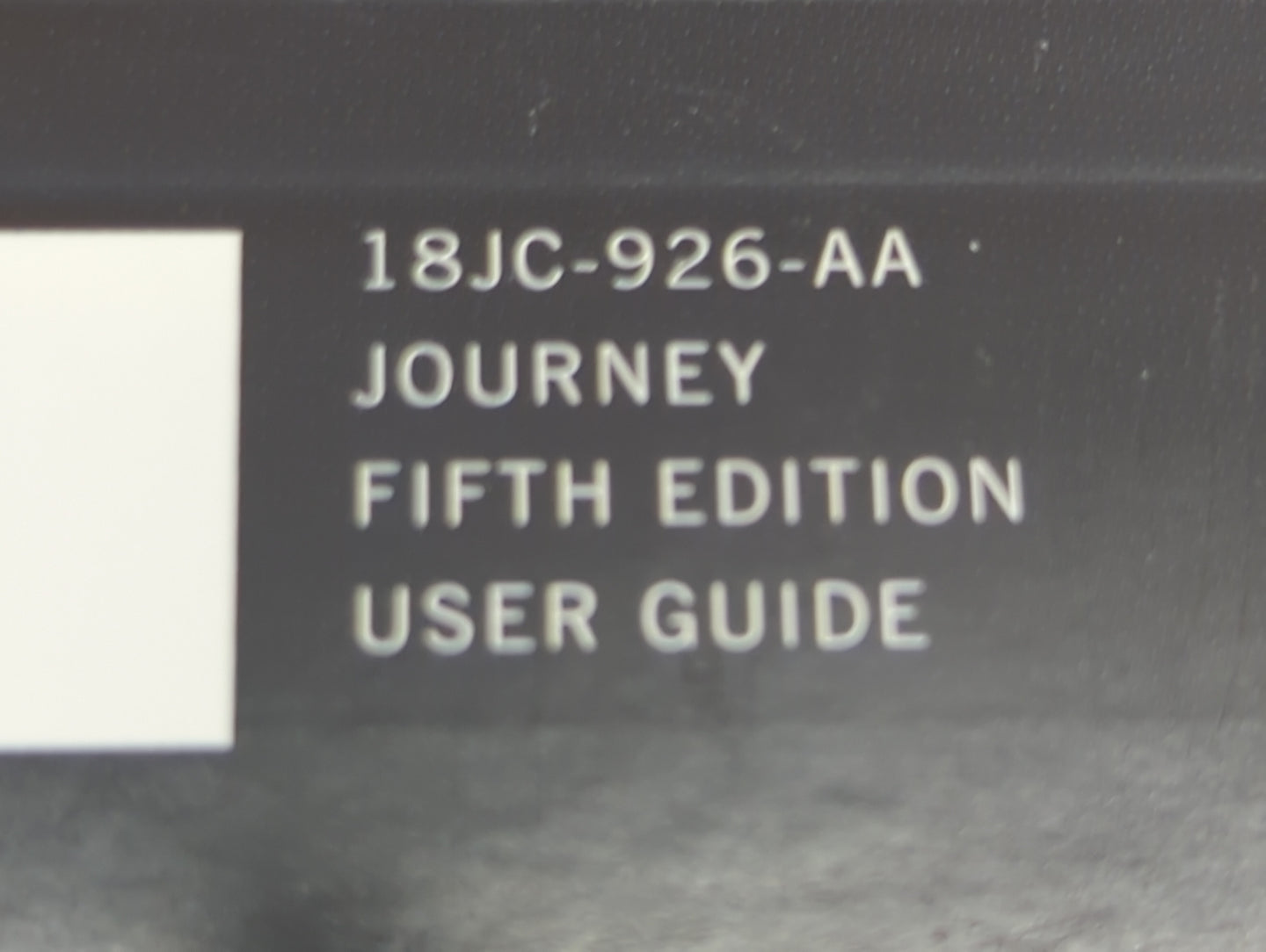 2018 Dodge Journey Owners Manual Book Guide P/N:18JC-926-AA 18JC-QRG-AA OEM Used Auto Parts - Oemusedautoparts1.com