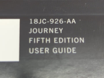 2018 Dodge Journey Owners Manual Book Guide P/N:18JC-926-AA 18JC-QRG-AA OEM Used Auto Parts