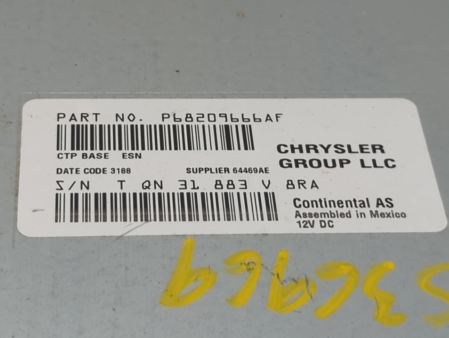 2018-2020 Dodge Journey Radio AM FM Cd Player Receiver Replacement P/N:P68209666AF APH83163V6RA Fits Fits 2018 2019 2020 OEM