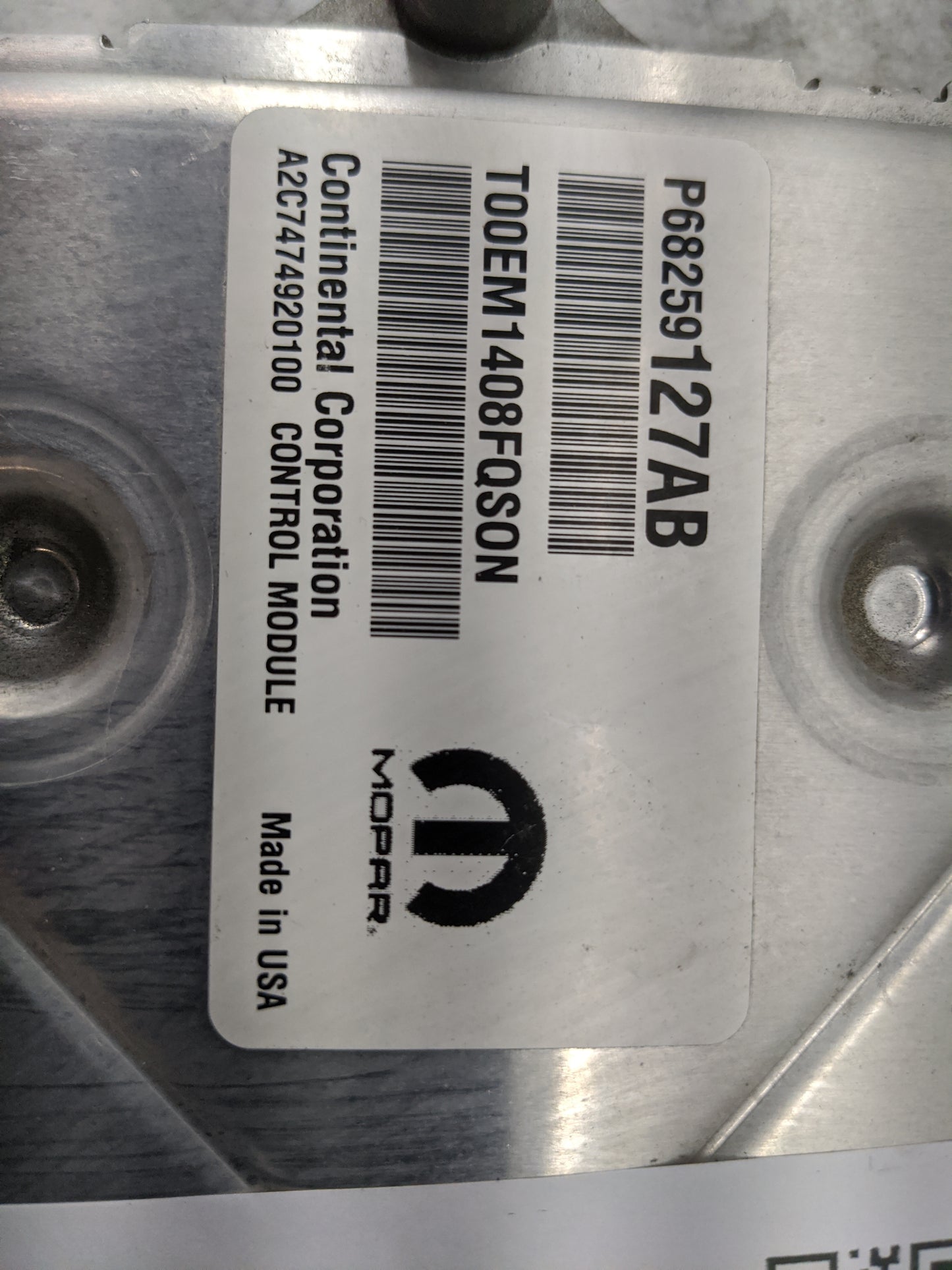 2016-2020 Dodge Journey PCM Engine Control Computer ECU ECM PCU OEM P/N:P68259127AB T00EM1408FQSON Fits OEM Used Auto Parts 