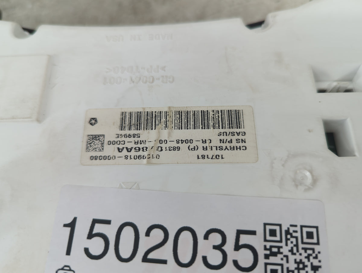 2018 Dodge Journey Instrument Cluster Speedometer Gauges P/N:68310386AA CR-0048-00-MR-C000 Miles: Fits OEM Used Auto Parts -