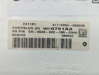 2018 Dodge Journey Instrument Cluster Speedometer Gauges P/N:68310781AA Fits OEM Used Auto Parts - Oemusedautoparts1.com