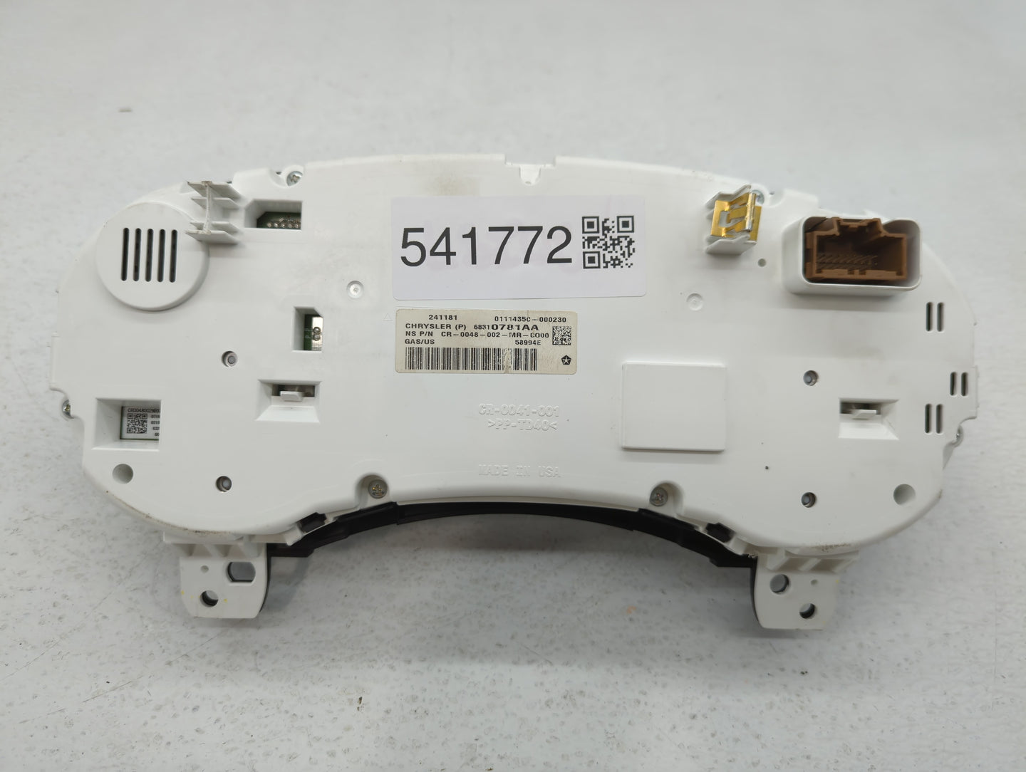 2018 Dodge Journey Instrument Cluster Speedometer Gauges P/N:68310781AA Fits OEM Used Auto Parts - Oemusedautoparts1.com