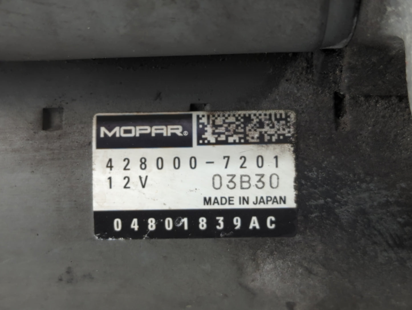 2011-2019 Dodge Journey Car Starter Motor Solenoid OEM P/N:04801839AC 428000-7201 Fits OEM Used Auto Parts - Oemusedautopart