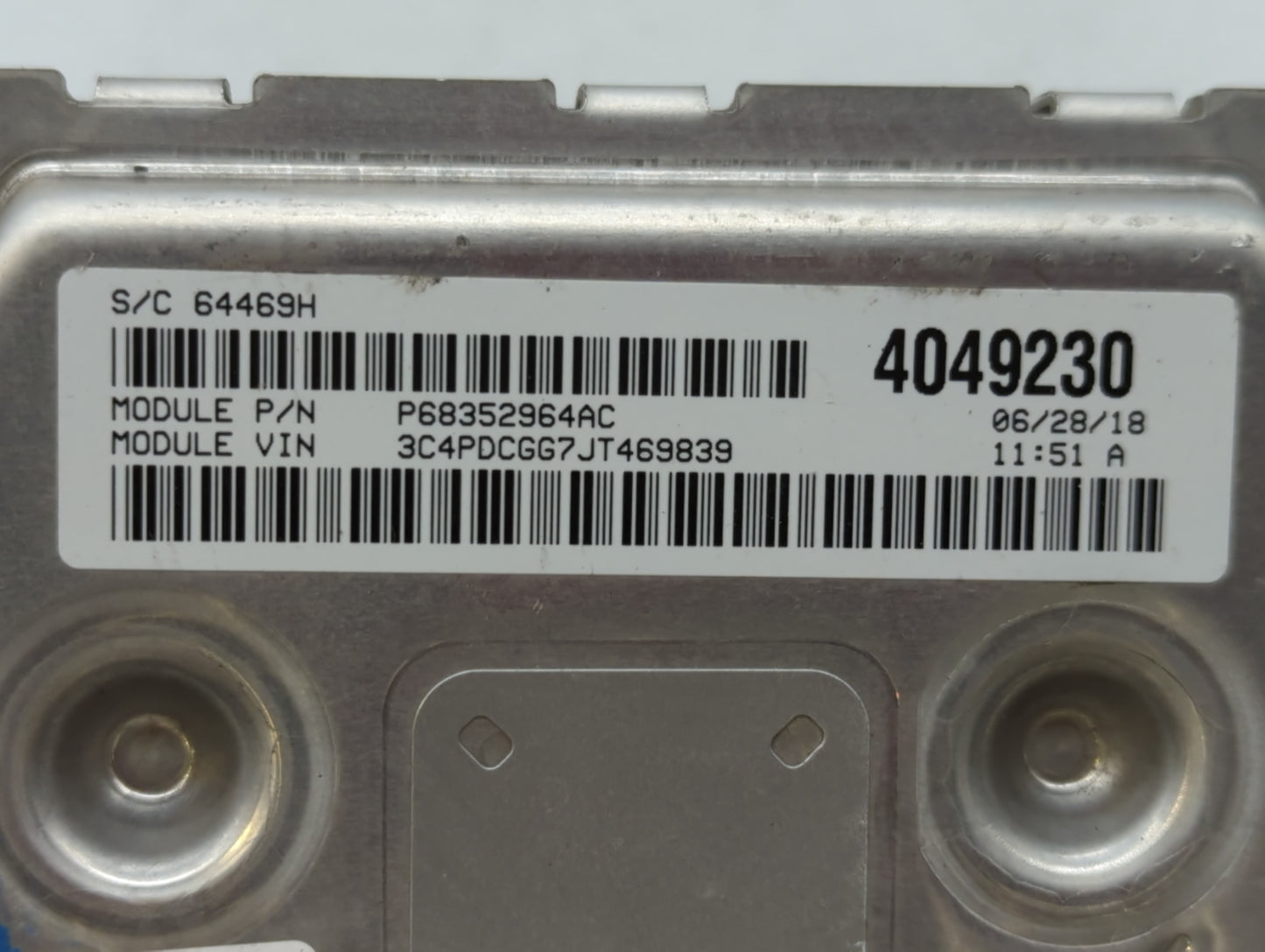 2016-2019 Dodge Journey PCM Engine Control Computer ECU ECM PCU OEM P/N:P68259135AB Fits Fits 2016 2017 2018 2019 OEM Used A