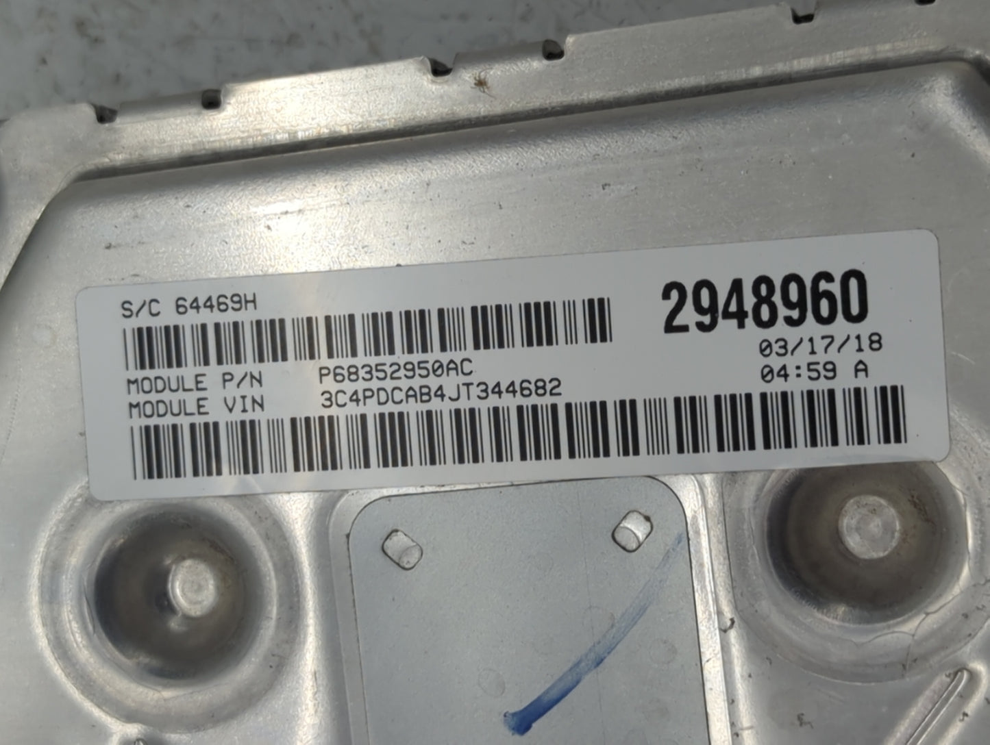 2016-2020 Dodge Journey PCM Engine Control Computer ECU ECM PCU OEM P/N:2948960 P68259127AB Fits Fits 2016 2017 2018 2019 20