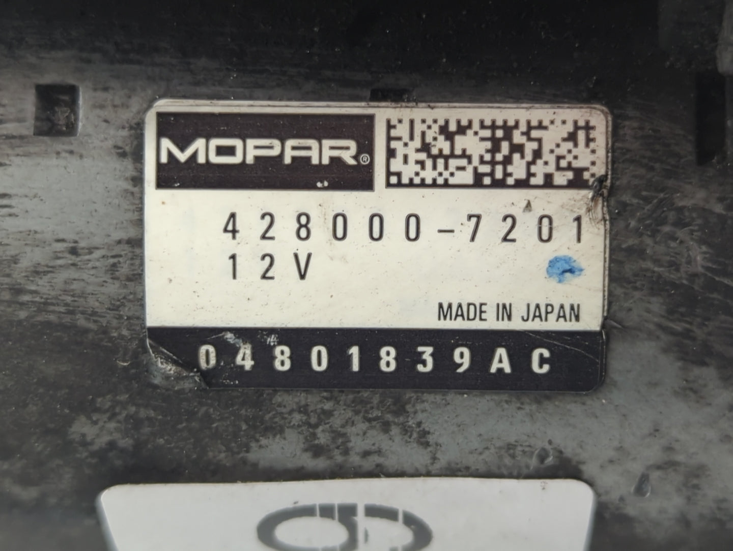 2011-2019 Dodge Journey Car Starter Motor Solenoid OEM P/N:428000-7201 04801839AC Fits OEM Used Auto Parts - Oemusedautopart