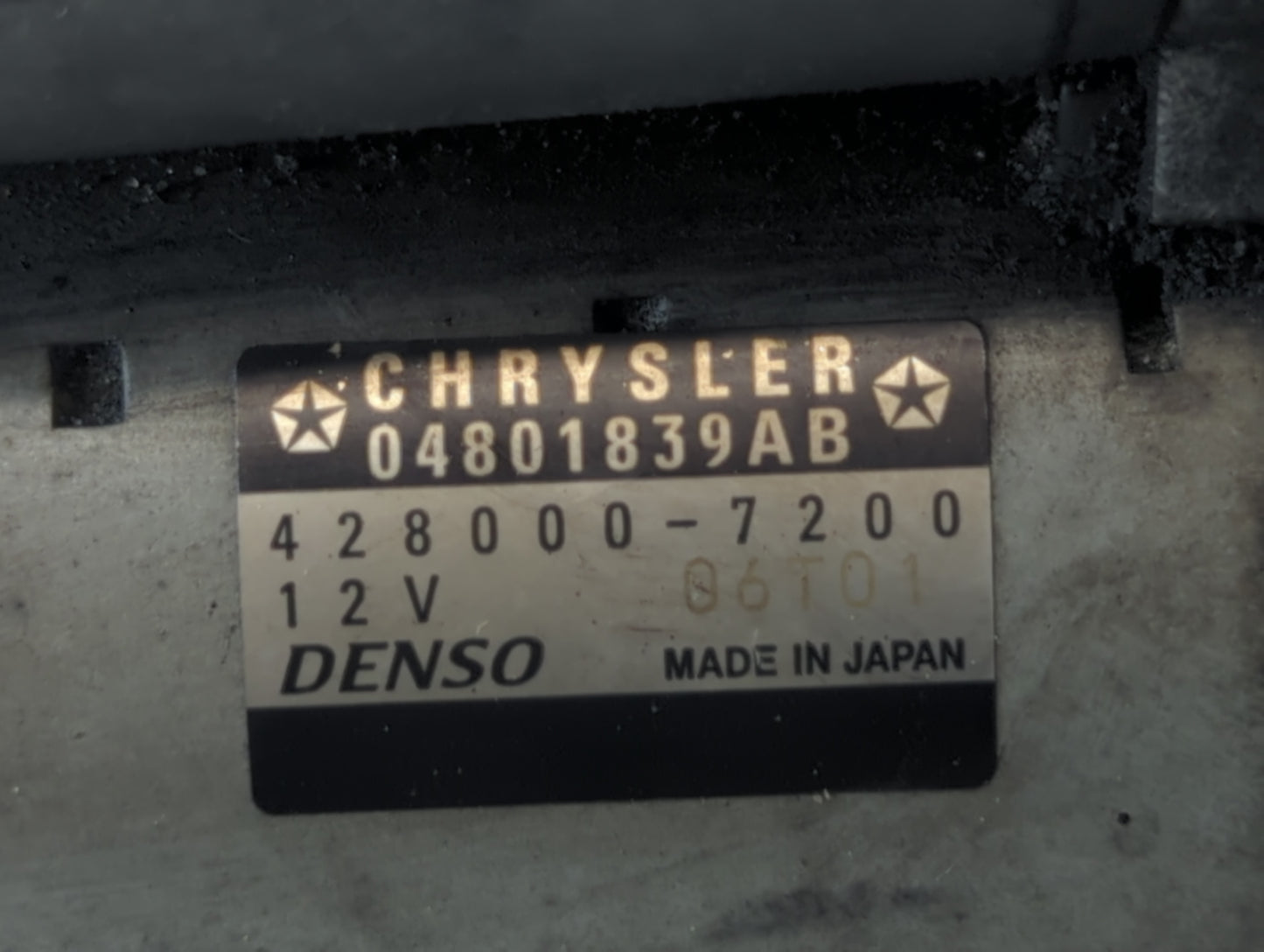 2011-2019 Dodge Journey Car Starter Motor Solenoid OEM P/N:428000-7200 04801839AB Fits OEM Used Auto Parts - Oemusedautopart