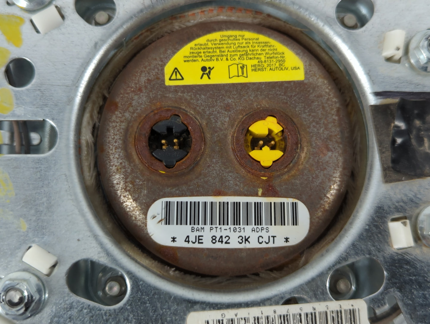 2020 Dodge Journey Air Bag Driver Left Steering Wheel Mounted P/N:P1SL29DX9AD Fits OEM Used Auto Parts - Oemusedautoparts1.c