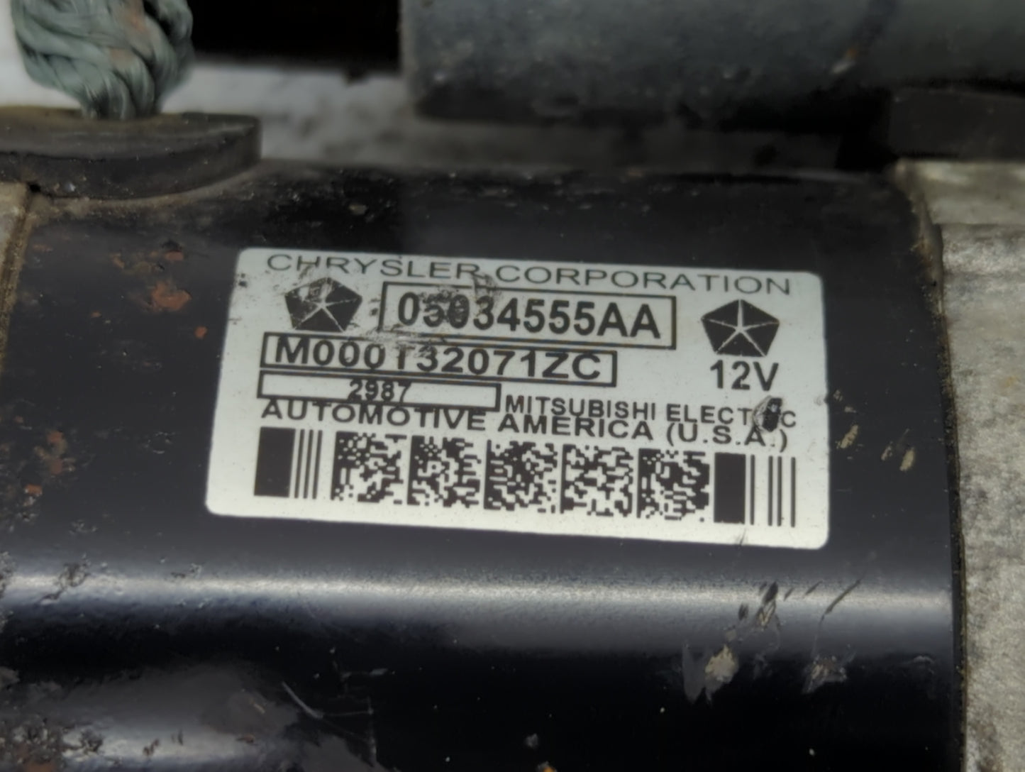 2009-2020 Dodge Journey Car Starter Motor Solenoid OEM P/N:05034555AA Fits OEM Used Auto Parts - Oemusedautoparts1.com