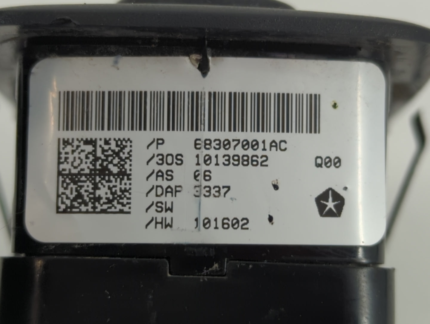 2011-2019 Dodge Journey Master Power Window Switch Replacement Driver Side Left P/N:68307001AC Fits OEM Used Auto Parts - Oe
