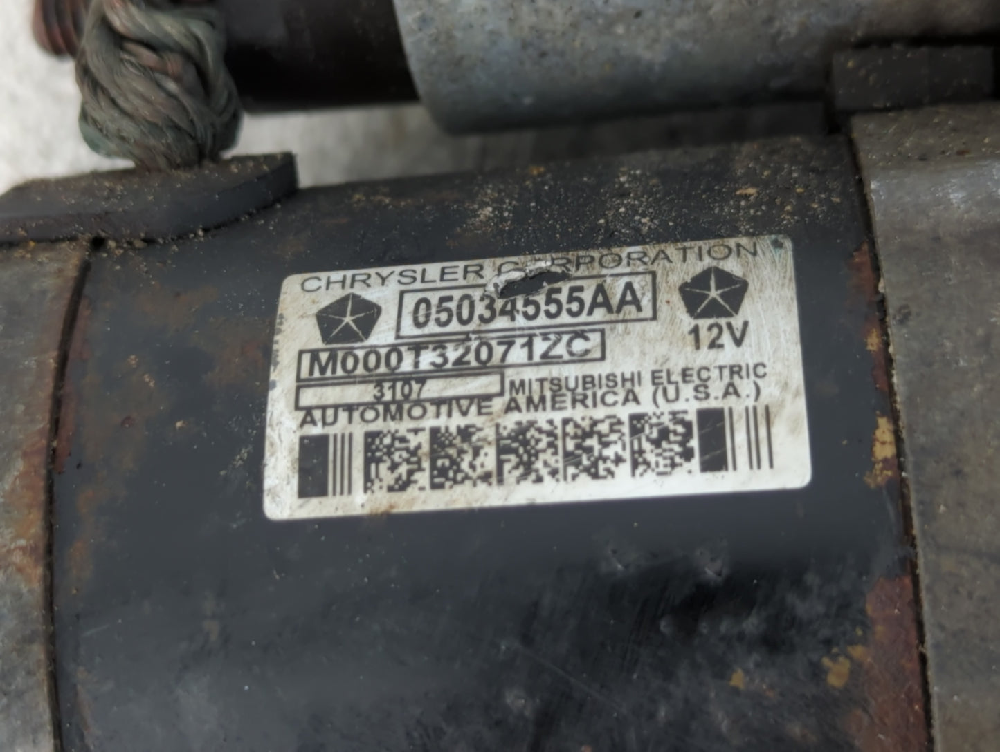 2009-2020 Dodge Journey Car Starter Motor Solenoid OEM P/N:M000T32071ZC 05034555AA Fits OEM Used Auto Parts - Oemusedautopar
