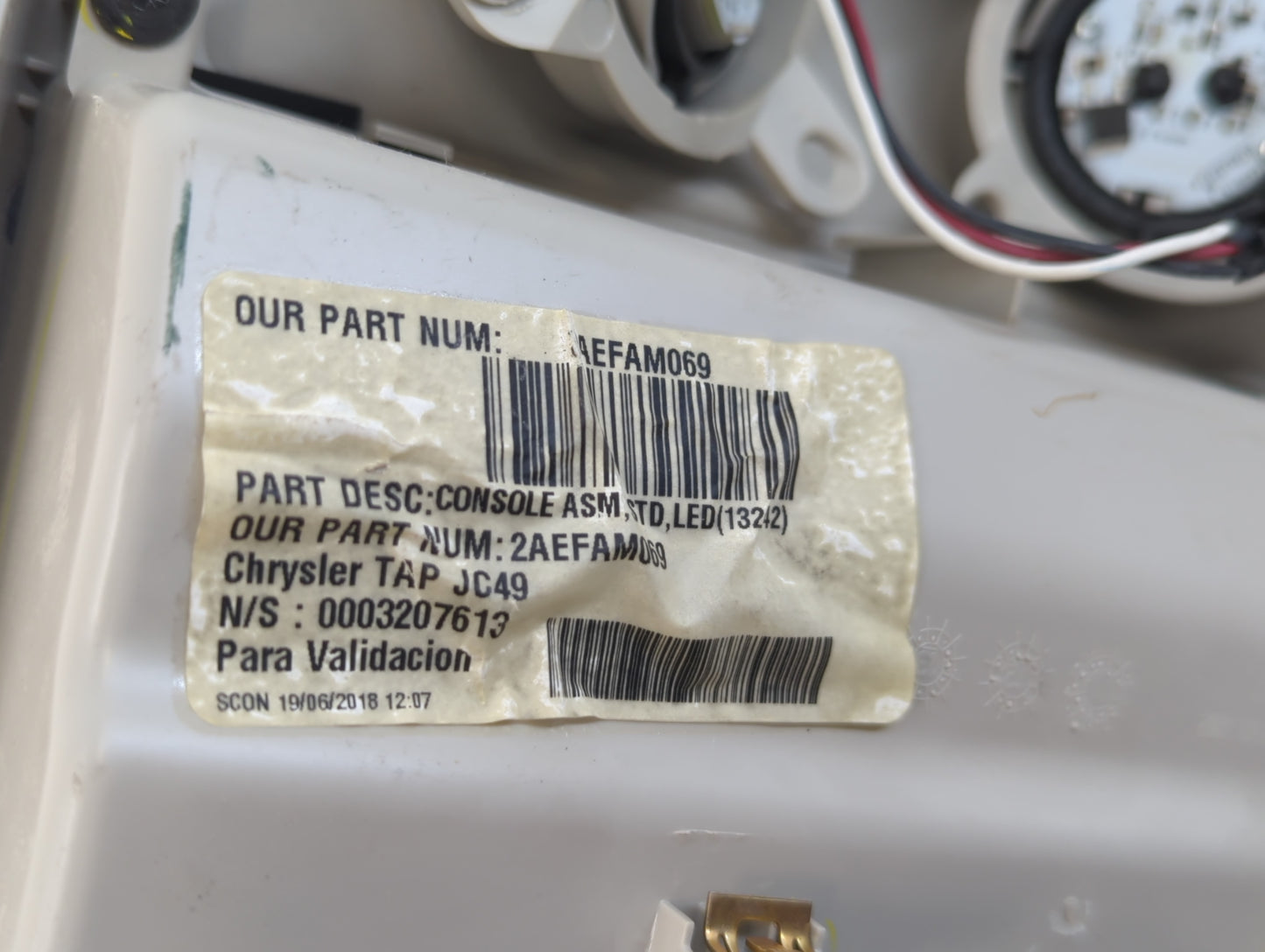2012-2019 Dodge Journey Overhead Roof Console 788256 - Oemusedautoparts1.com