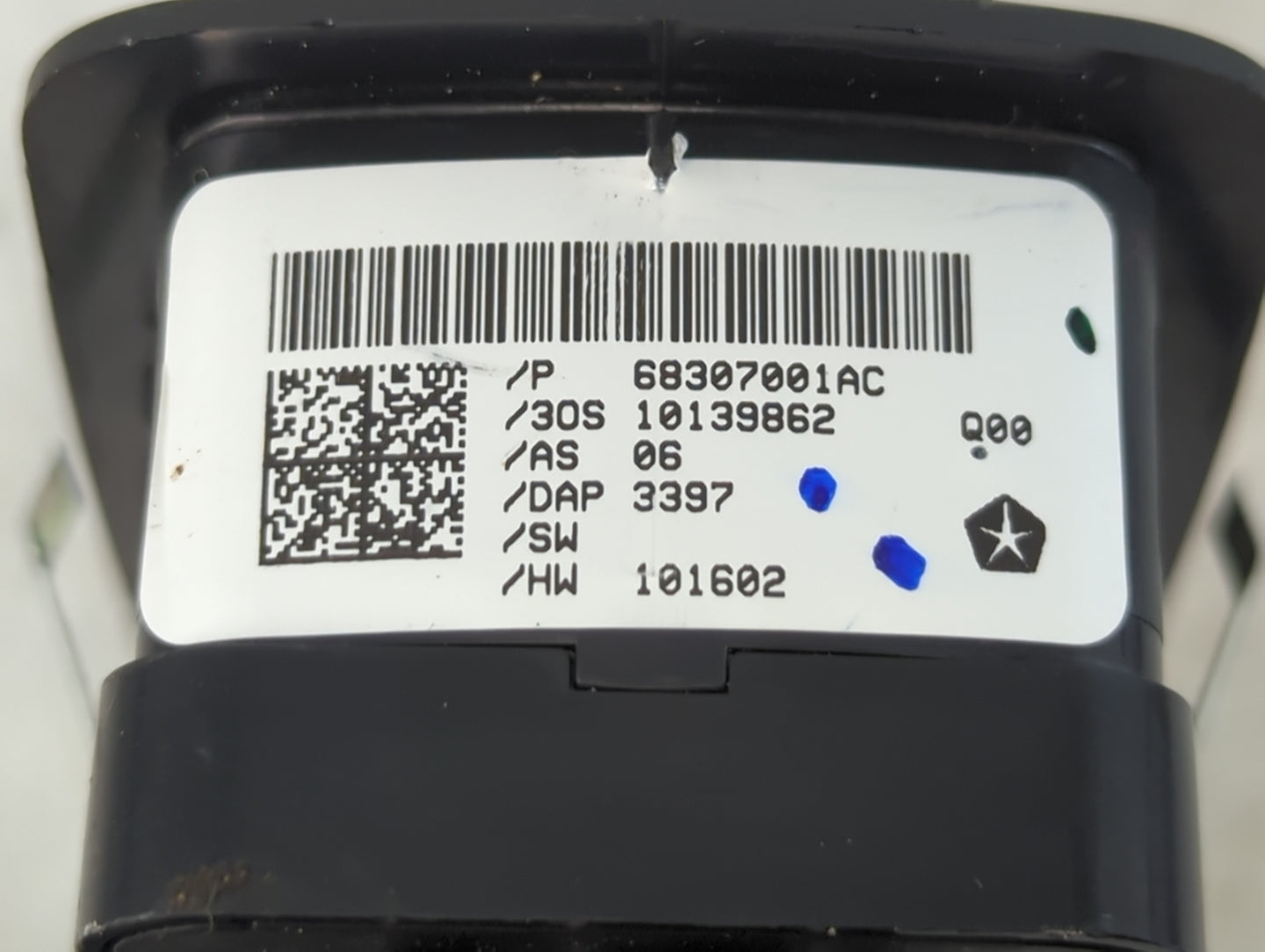 2011-2019 Dodge Journey Master Power Window Switch Replacement Driver Side Left P/N:68307001AC Fits OEM Used Auto Parts - Oe