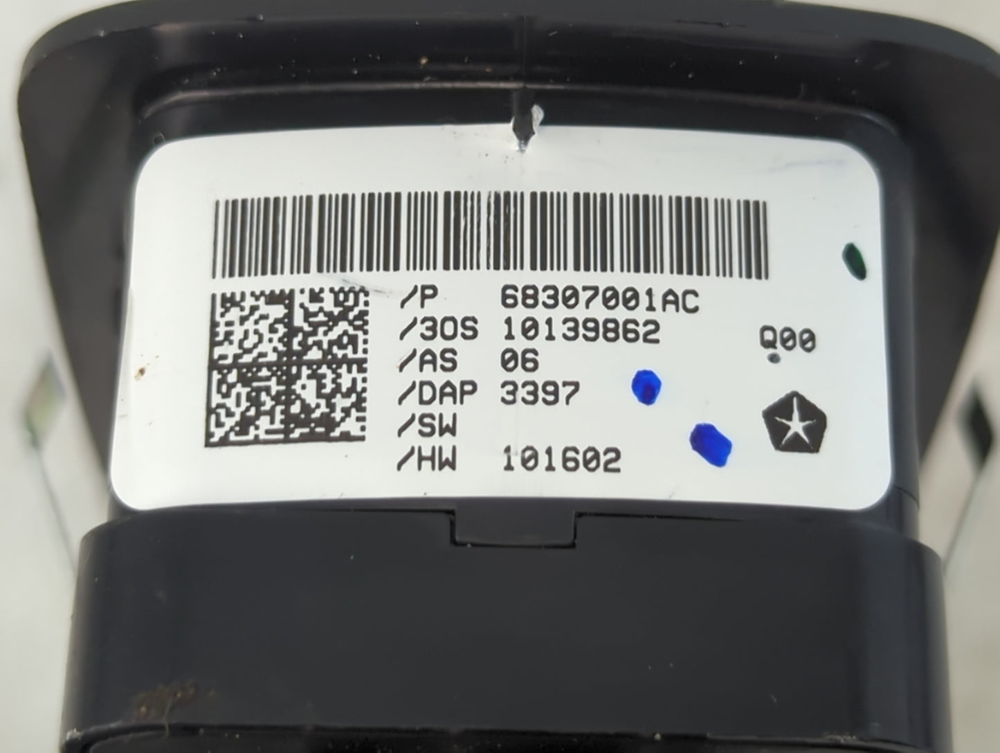 2011-2019 Dodge Journey Master Power Window Switch Replacement Driver Side Left P/N:68307001AC Fits OEM Used Auto Parts - Oe