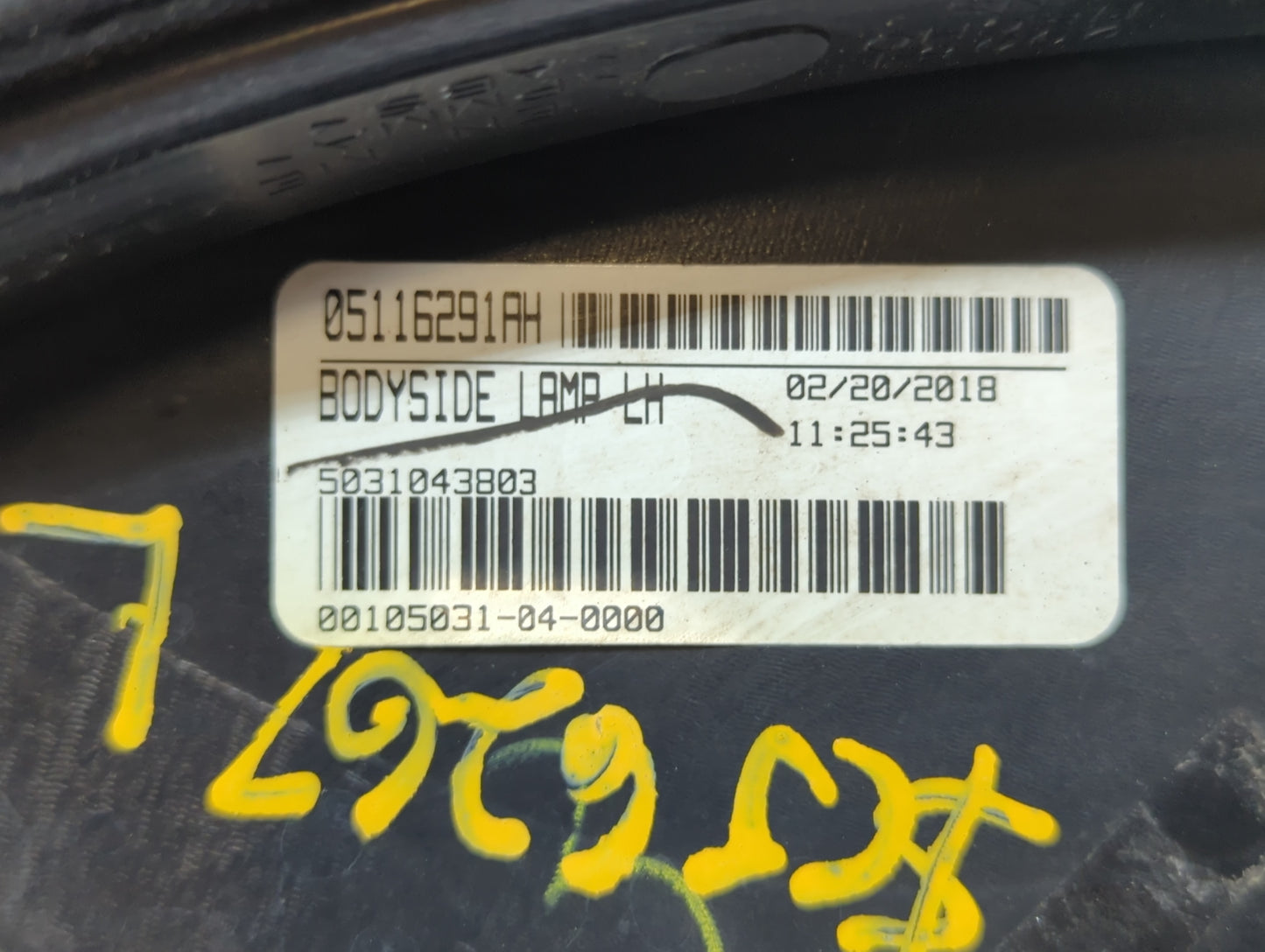 2018 Dodge Journey Tail Light Assembly Driver Left OEM P/N:05116291AH Fits OEM Used Auto Parts - Oemusedautoparts1.com