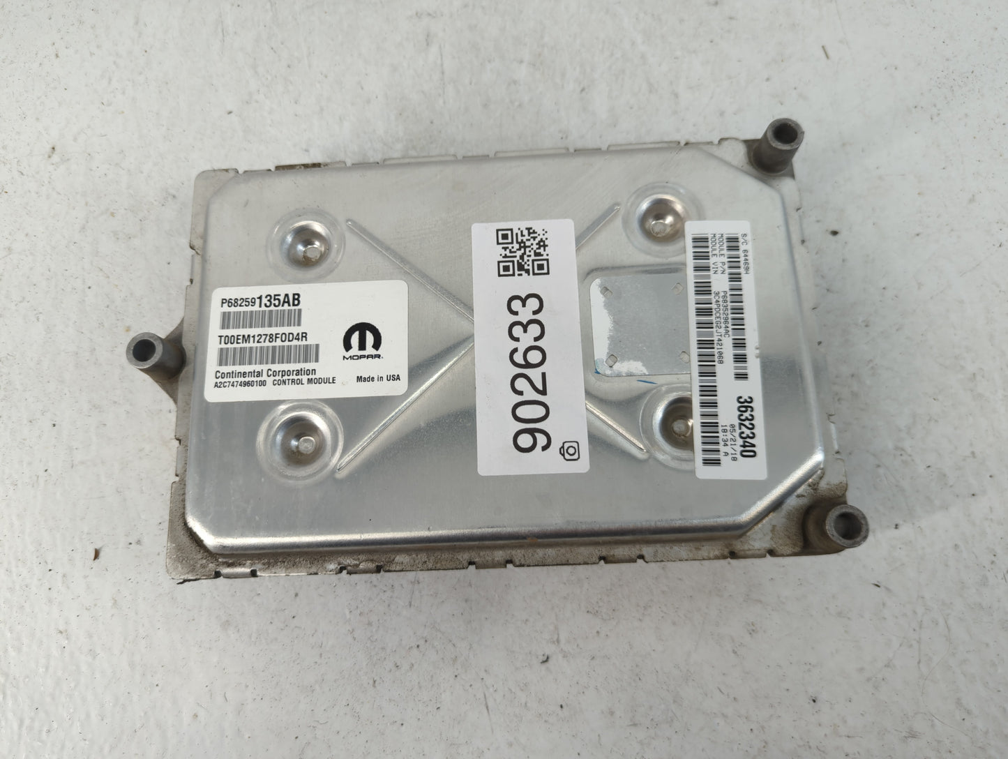 2016-2019 Dodge Journey PCM Engine Control Computer ECU ECM PCU OEM P/N:P68352964AC Fits Fits 2016 2017 2018 2019 OEM Used A