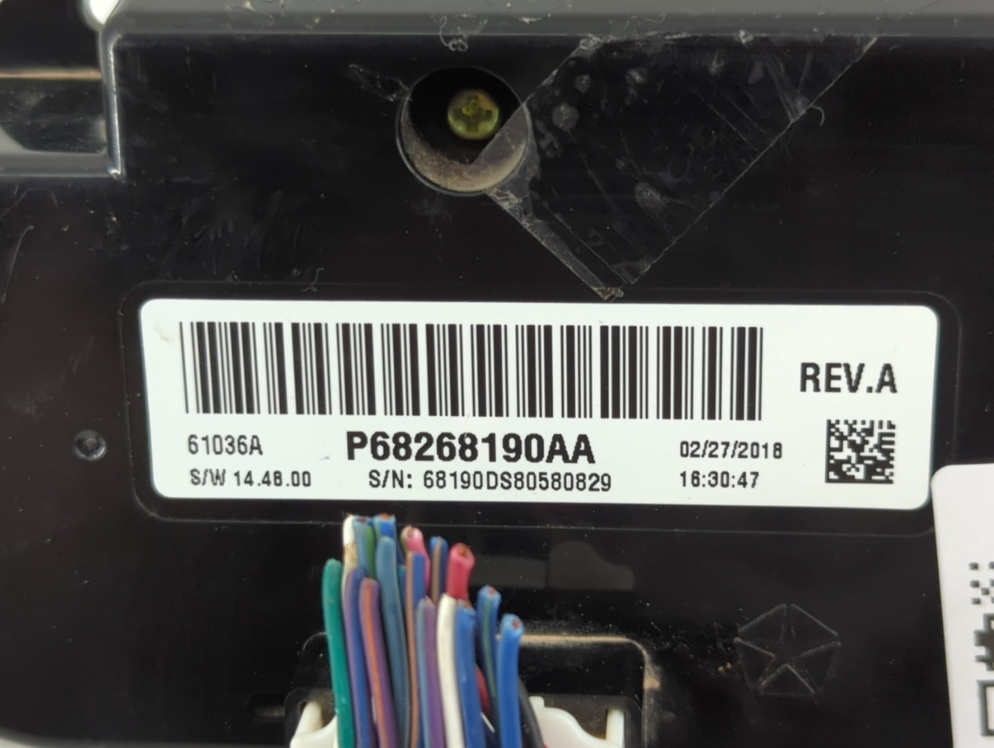 2018 Dodge Ram 1500 Climate Control Module Temperature AC/Heater Replacement P/N:P68268190AA Fits OEM Used Auto Parts - Oemu