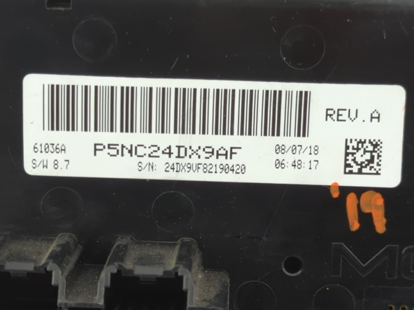 2018 Dodge Ram 1500 Climate Control Module Temperature AC/Heater Replacement P/N:P5NC24DX9AF Fits OEM Used Auto Parts - Oemu