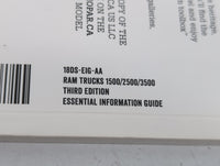 2018 Dodge Ram 1500 Owners Manual Book Guide OEM Used Auto Parts - Oemusedautoparts1.com