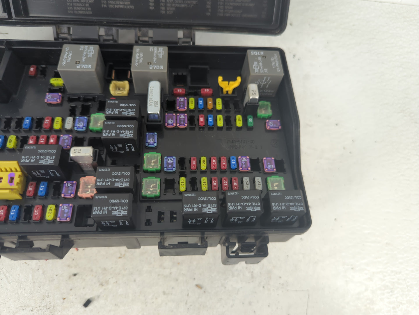 2018 Dodge Ram 1500 Fusebox Fuse Box Panel Relay Module P/N:PP-T10 7180-1980-30 Fits OEM Used Auto Parts - Oemusedautoparts1