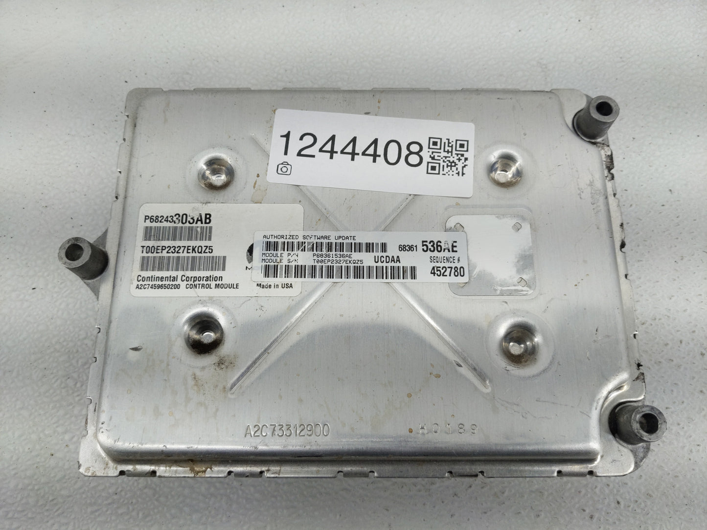 2018 Dodge Ram 1500 PCM Engine Control Computer ECU ECM PCU OEM P/N:P68243303AB Fits Fits 2016 2017 2019 2020 OEM Used Auto 